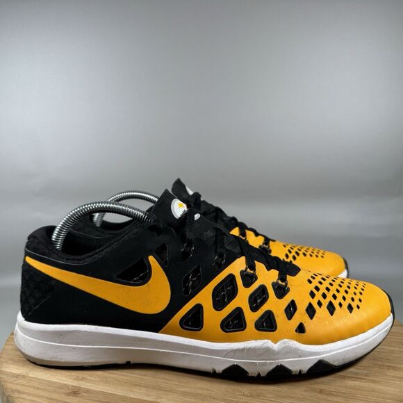 Nike Train Speed 4 AMP NFL Pittsburgh Steelers 848587 714 Black Yellow Size 9.5 - Picture 1 of 8